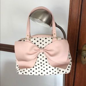 Large polka dot bow Betsy Johnson Purse